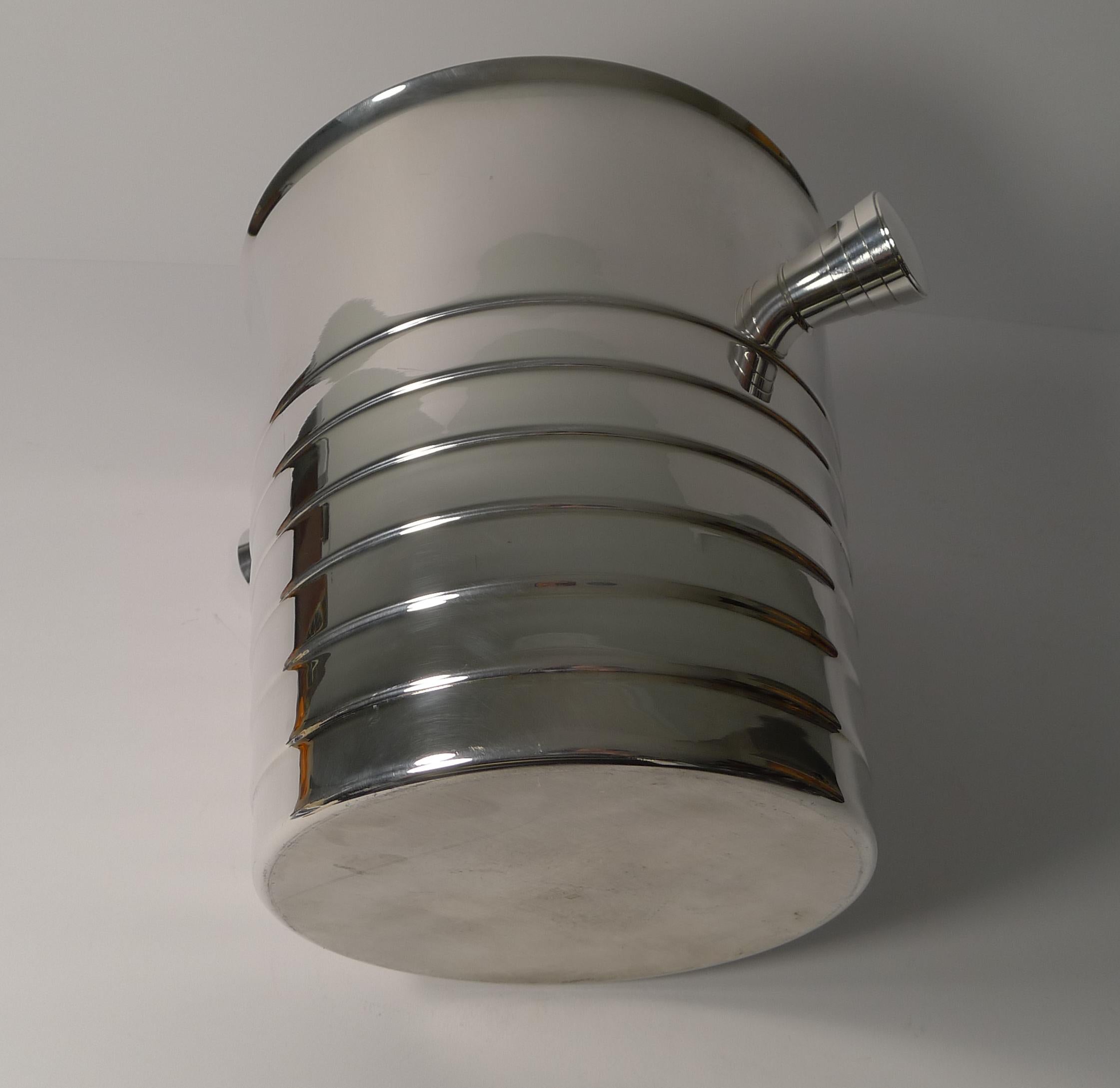 Silver Plate Folio Champagne Bucket or Wine Cooler by Maison Christofle, Paris