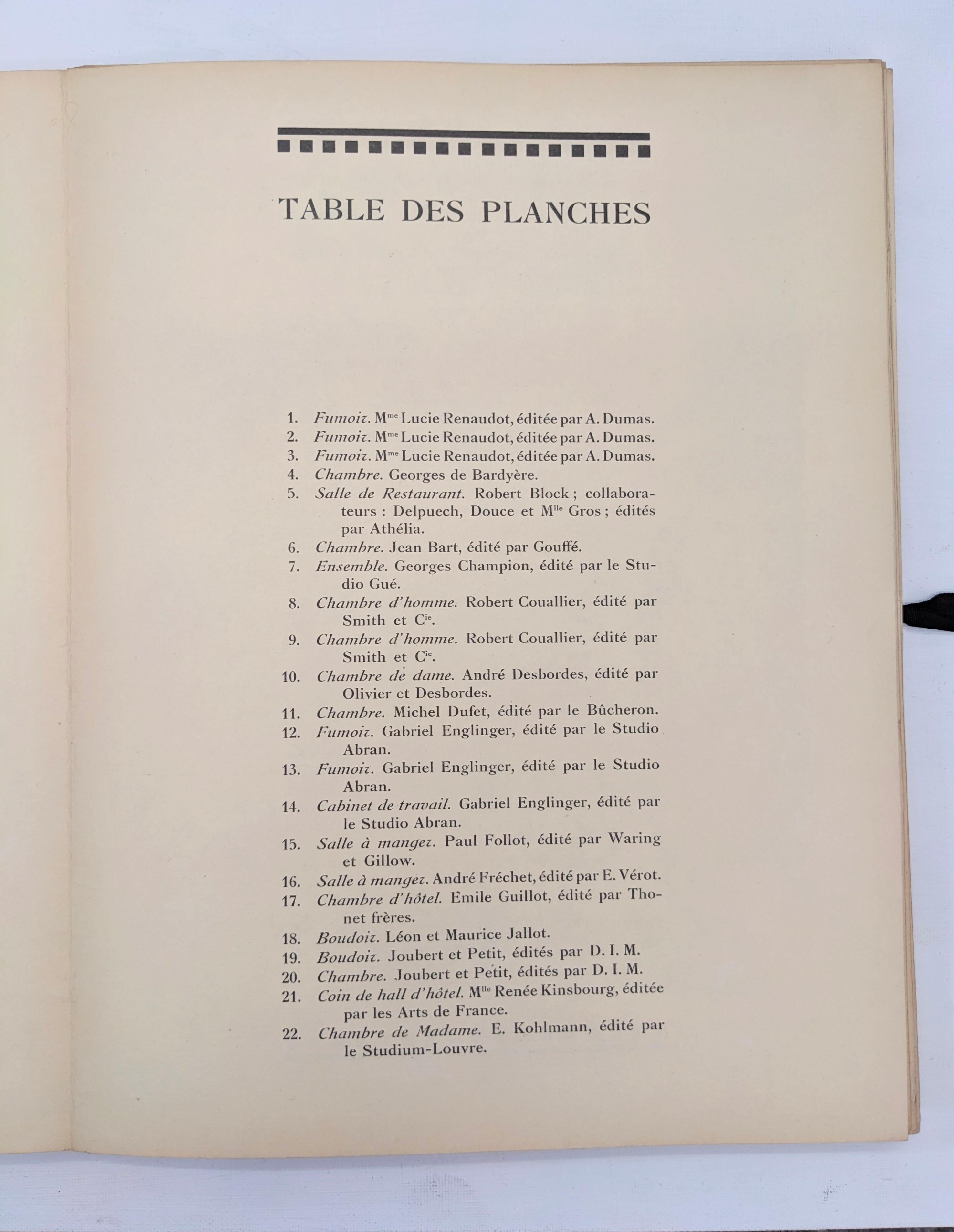 Paper Folio Interieurs aux Salon Des Artistes Decoratifs, 1929