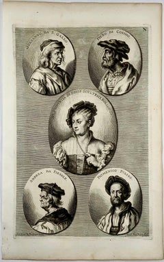 Folio Portraits of Artists, Puligo, Fiesole, Rossi, Gallo, Cosimo