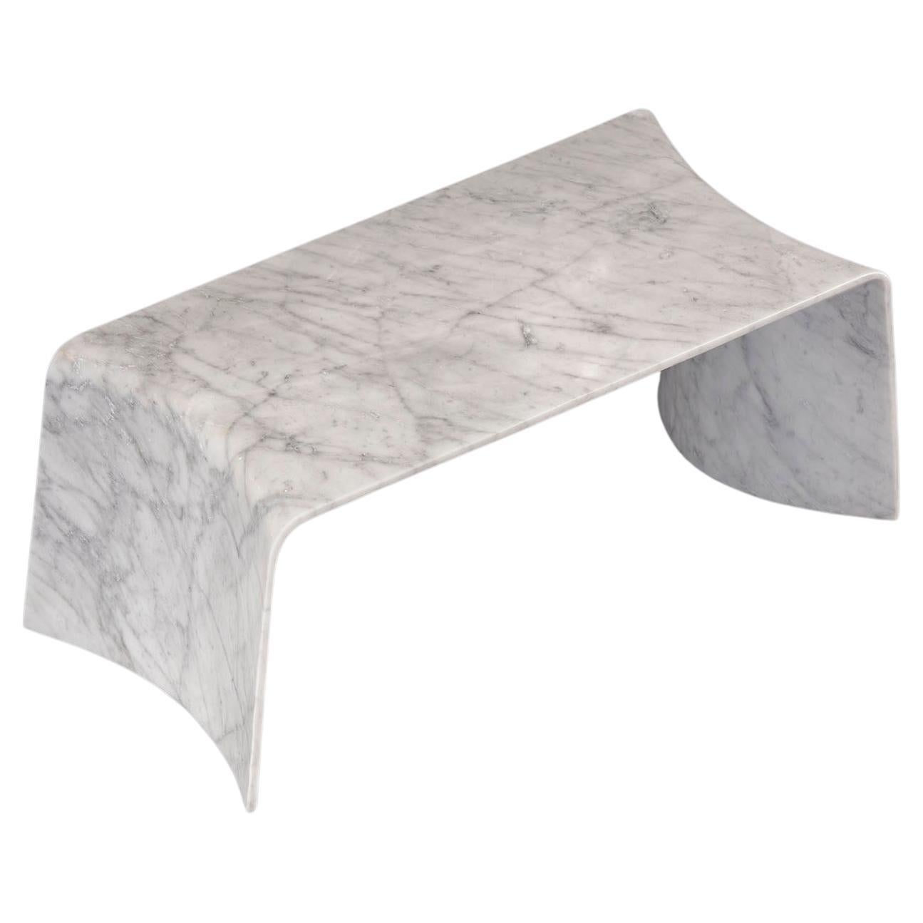 Rechteckiger Folio-Tisch aus Carrara-Marmor von Daniel Fintzi für Formar im Angebot