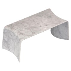 Folio Rectangle Table in Carrara Marble by Daniel Fintzi for Formar