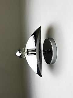 "Folio" sconce, space age, chromed metal, Italy, 1970