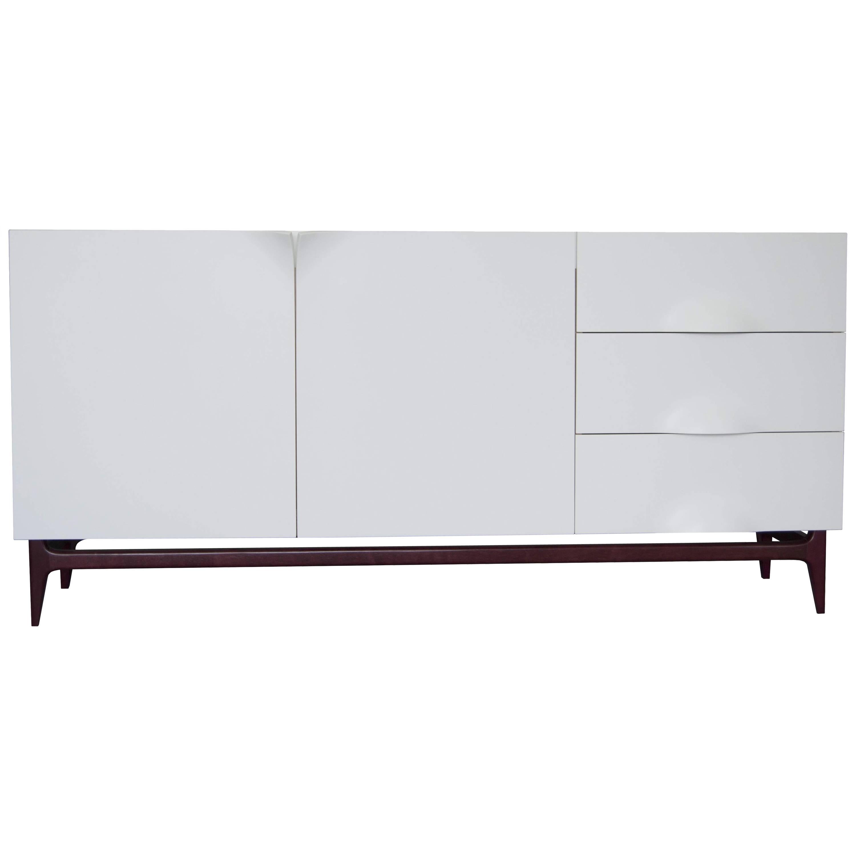 Folio Sideboard, Corian and Amarante Sideboard by Paul-Bertrand Mathieu For Sale