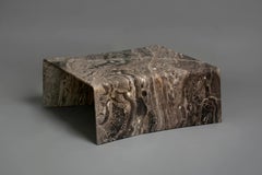 Coffee Table in Orobico Marble, Folio Square by Daniel Fintzi