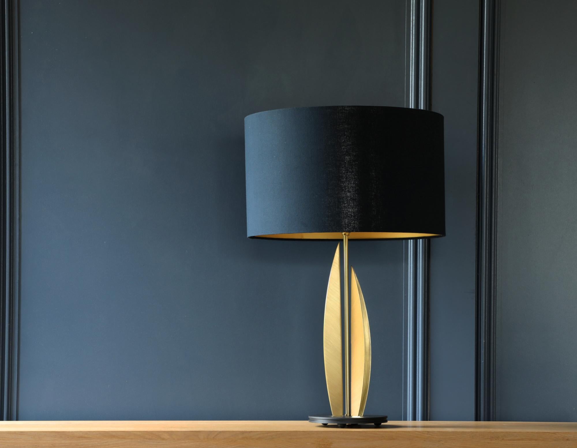 The Folio table lamp, launched at Decorex 2021, is the latest addition to our collection.

Continuing our trademark curved, sculptural designs, the Folio accentuates its folded curves with strong verticals giving a lamp that is graceful and