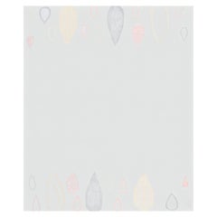 "Folium" Modern Abstract Foliage Light Gray Handmade Rug by Doris Leslie Blau