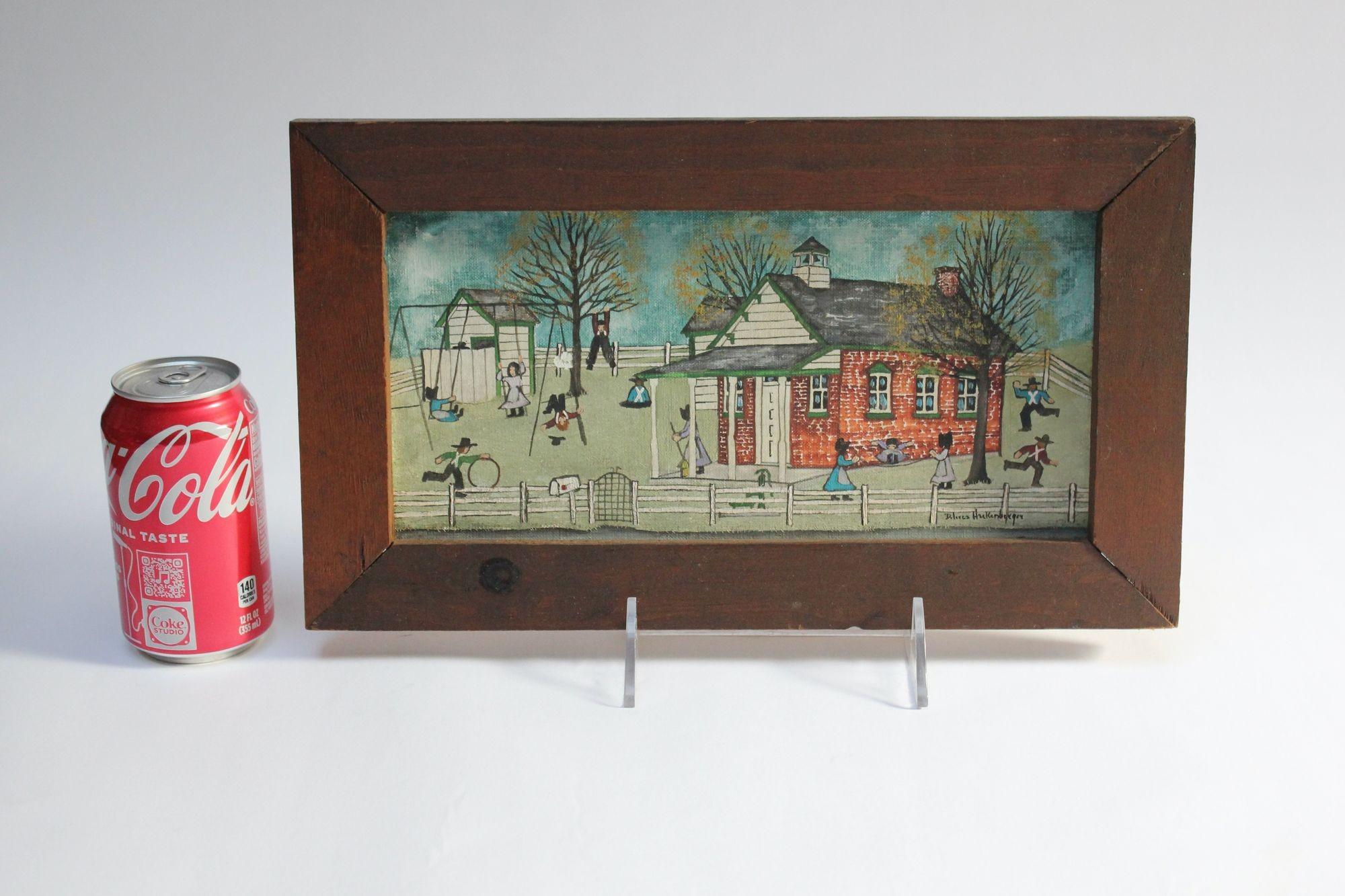 Folk Art Amish Farm Scene by Dolores Hackenberger In Good Condition In Brooklyn, NY