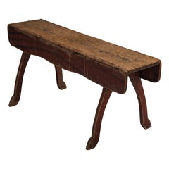 Folk Art Bench, Sweden, Circa 1860