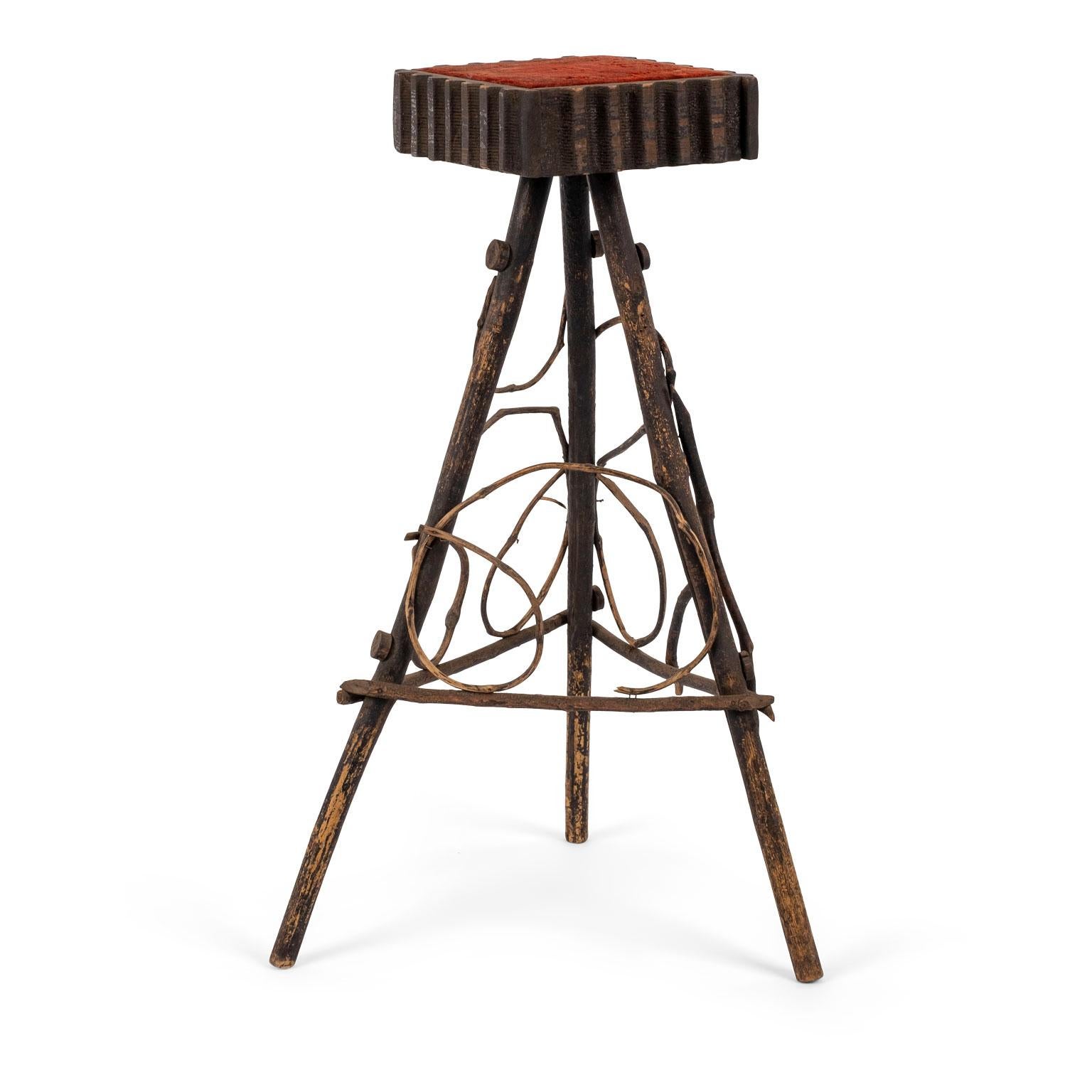 Soporte para ramitas de arte popular antiguo en venta 3