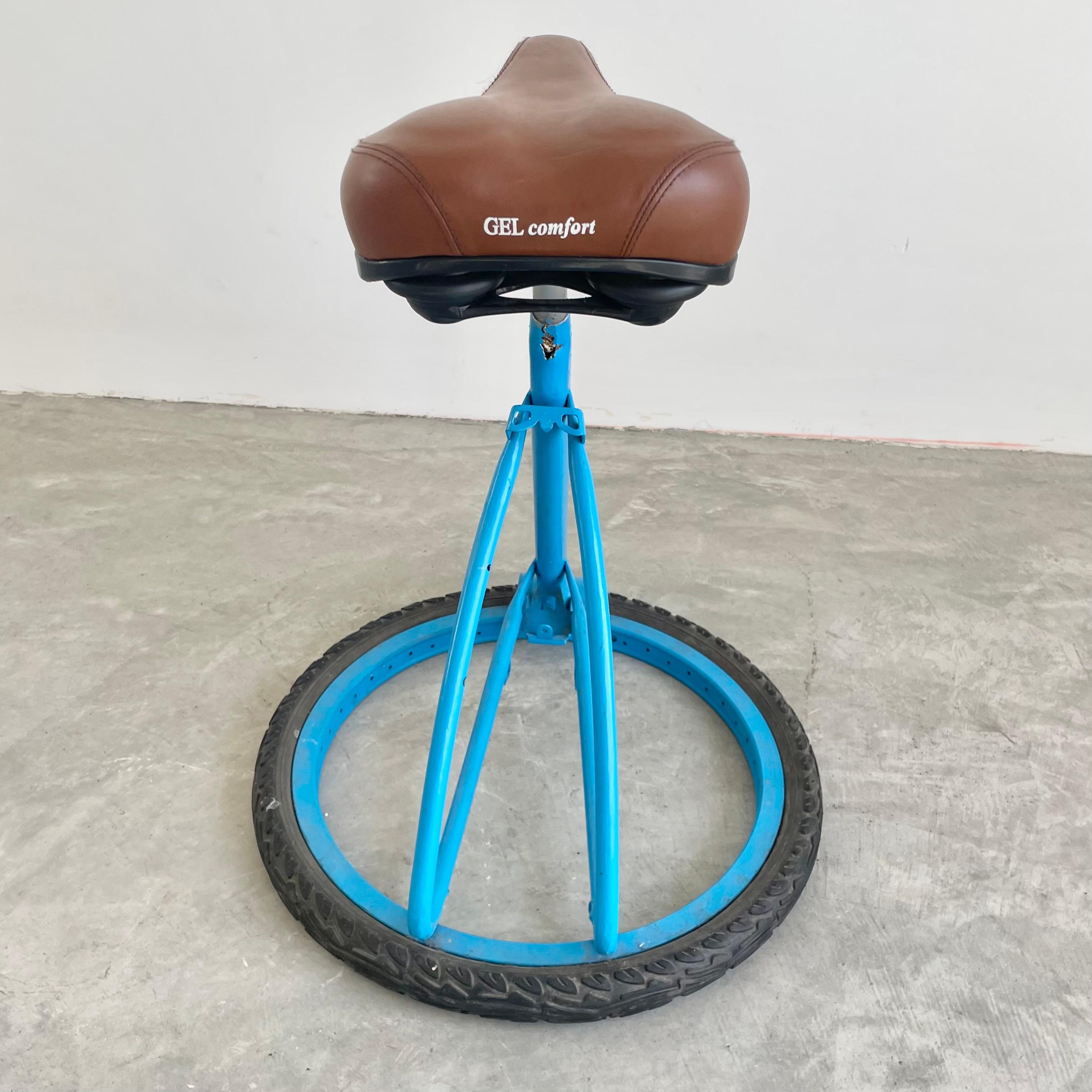 Metal Folk Art Bicycle Stool, 1980s France For Sale