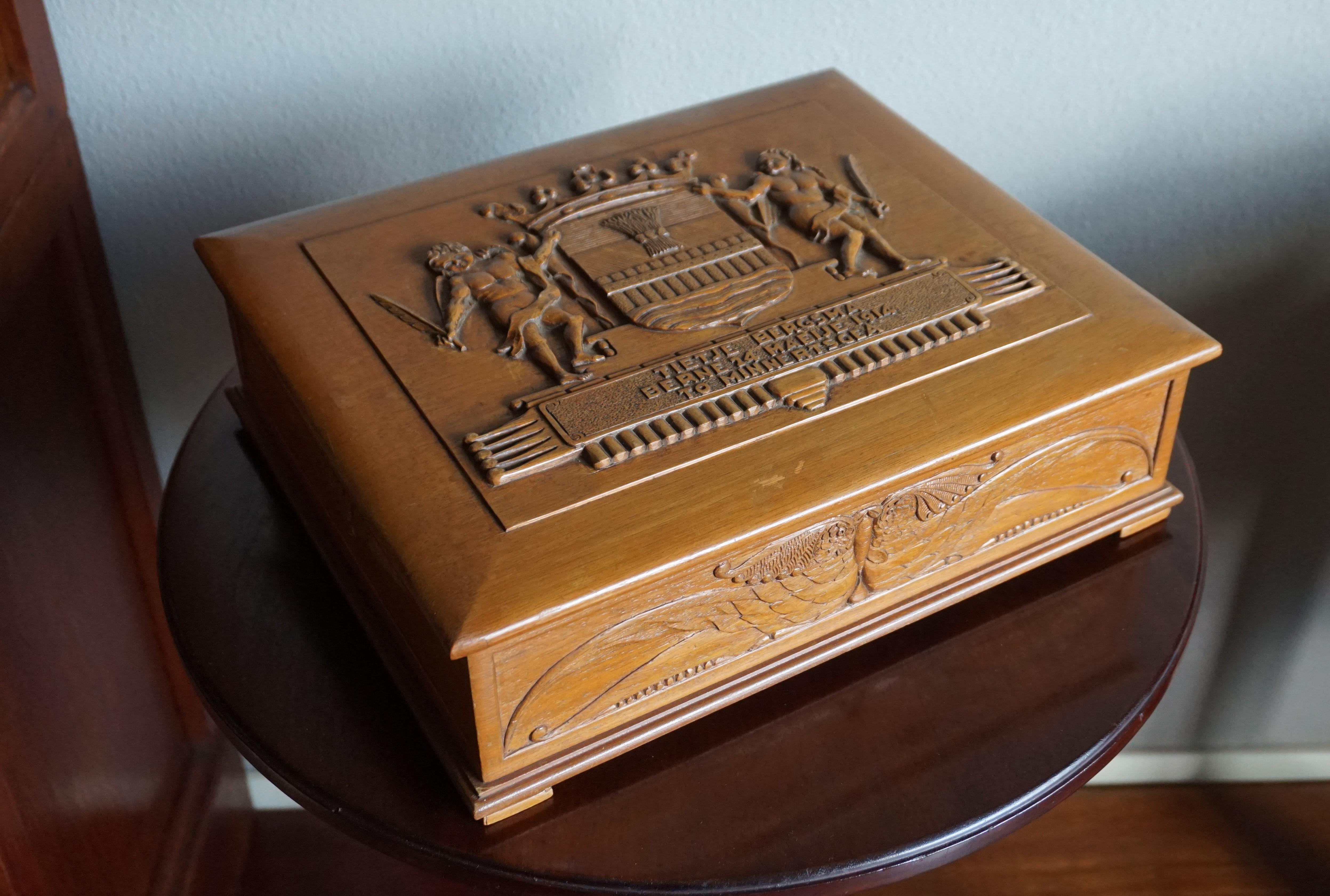 Folk Art Box by Bergsma with Baroque Angels & Arts & Crafts Style Owls & More 8