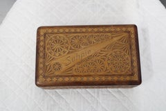 Folk Art Box Hand Carved w/ Carved Name Sophie