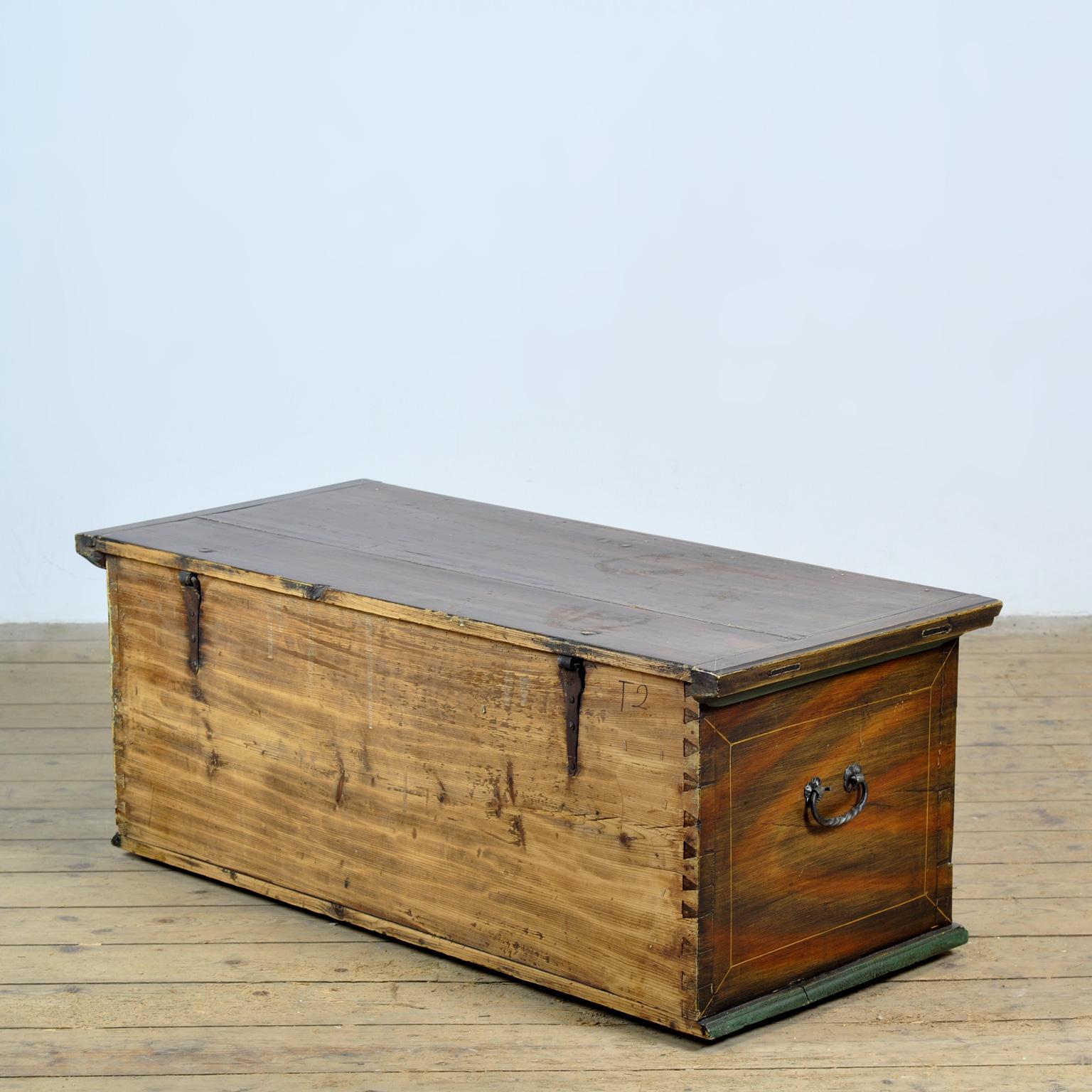 Folk-Art Bridal Chest, 1826 For Sale 10