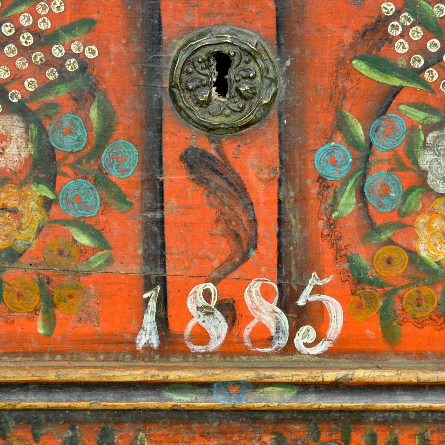 Cassapanca da sposa folkloristica, anno 1885 4