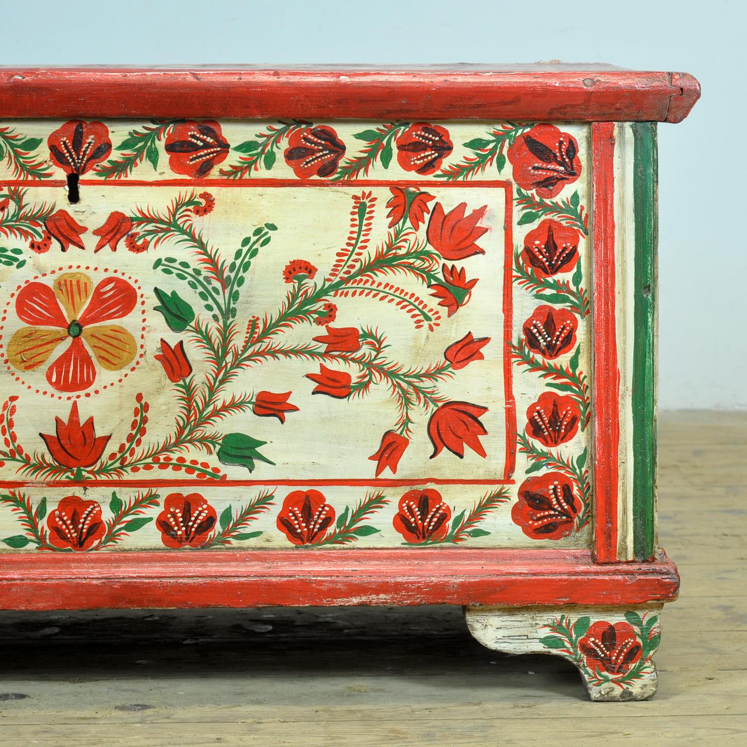 Cassapanca da sposa Folk Art, 1950 circa in vendita 4