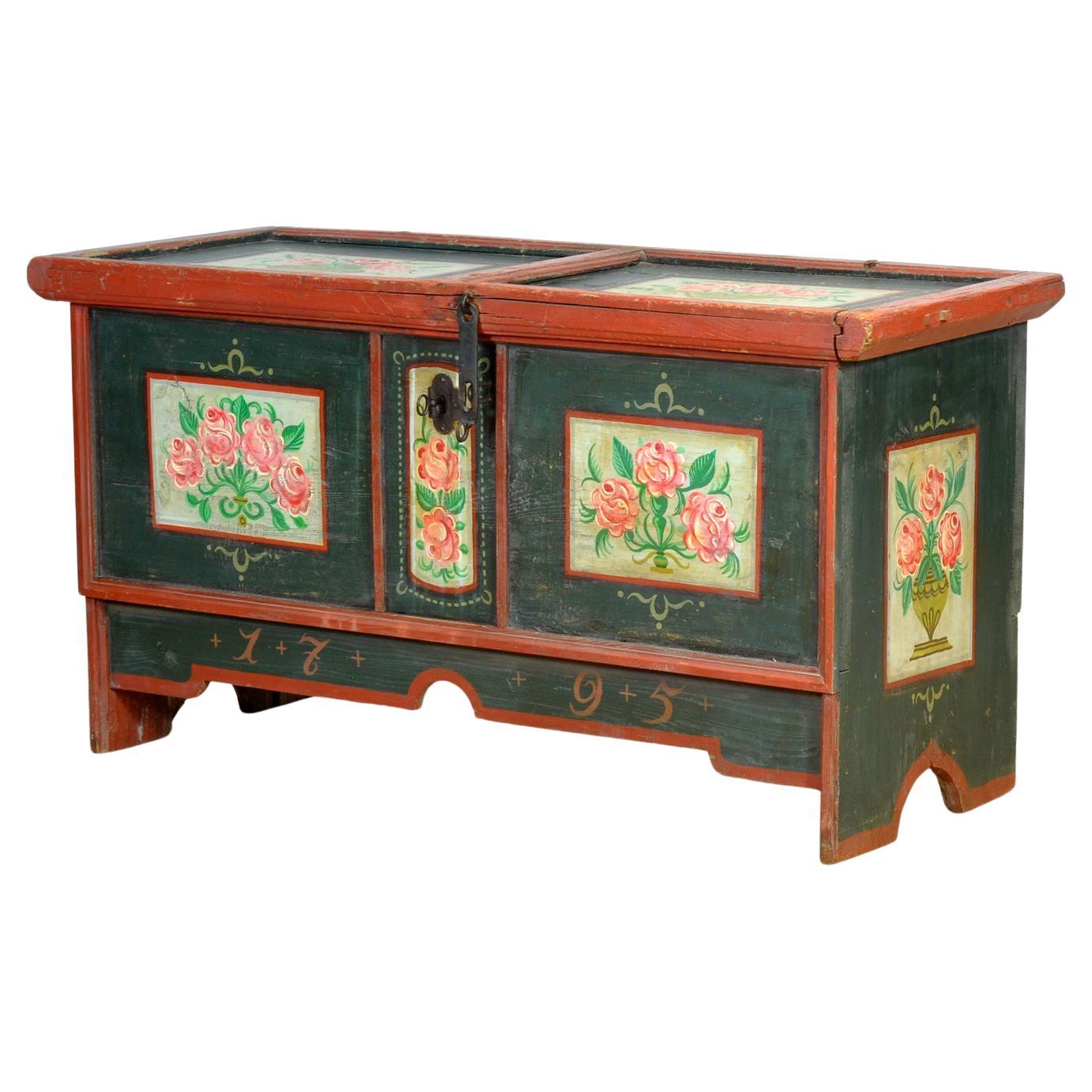 Folk Art Bridal Chest, dated 1795