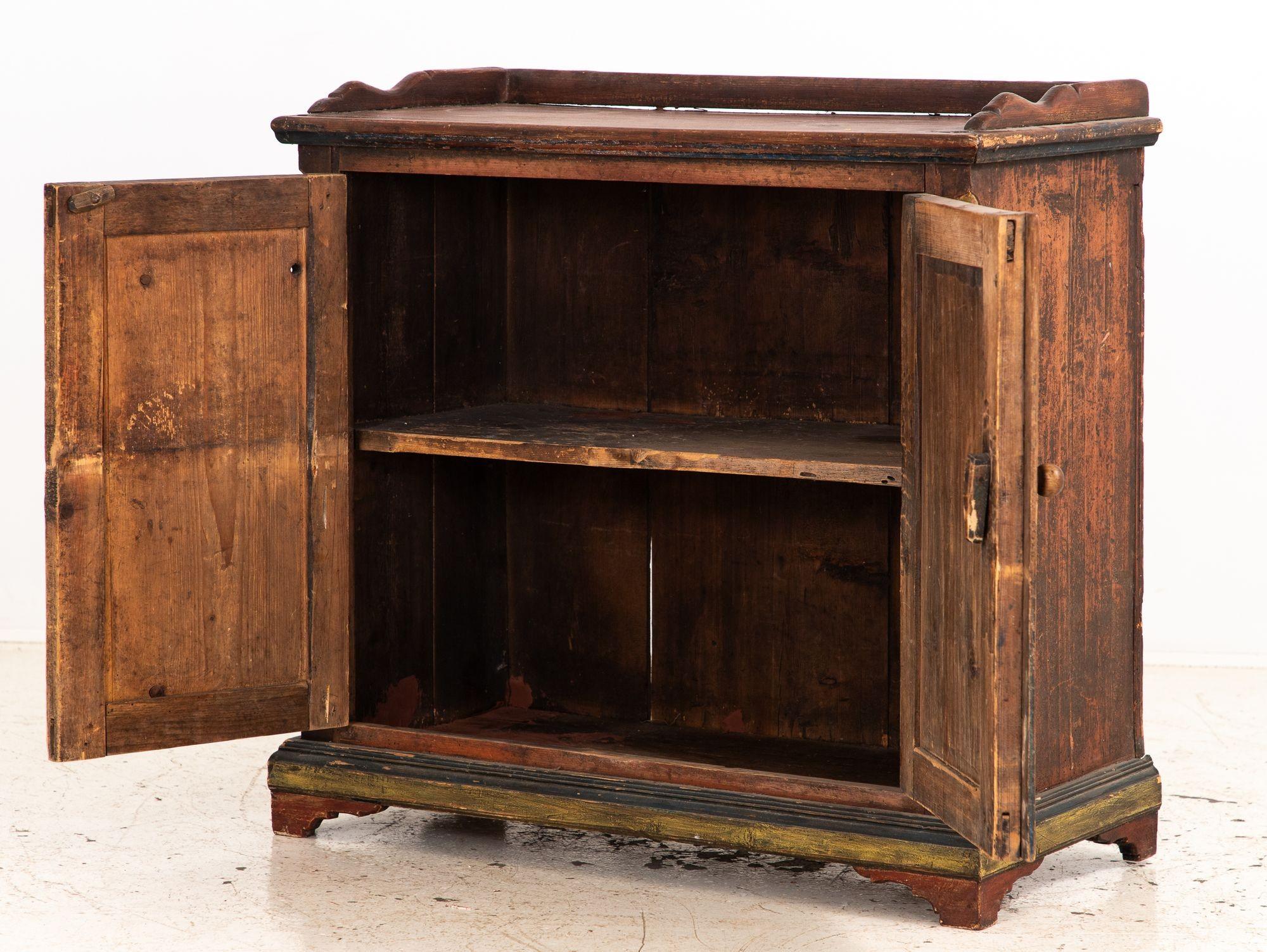 Folk Art Bridal Cupboard or Cabinet Marked 1884, Germany 1