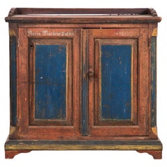 Folk Art Bridal Cupboard or Cabinet Marked 1884, Germany