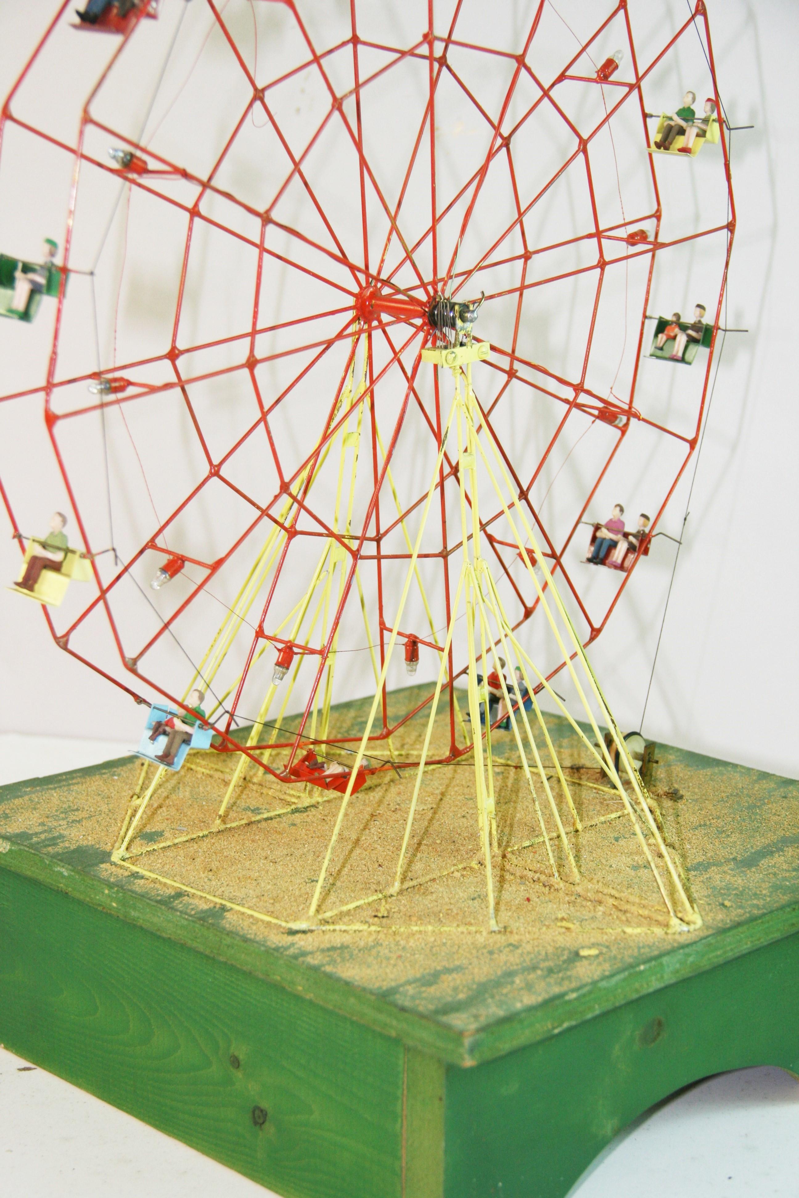 Mid-20th Century Folk Art Carnival Motorized Ferris Wheel For Sale