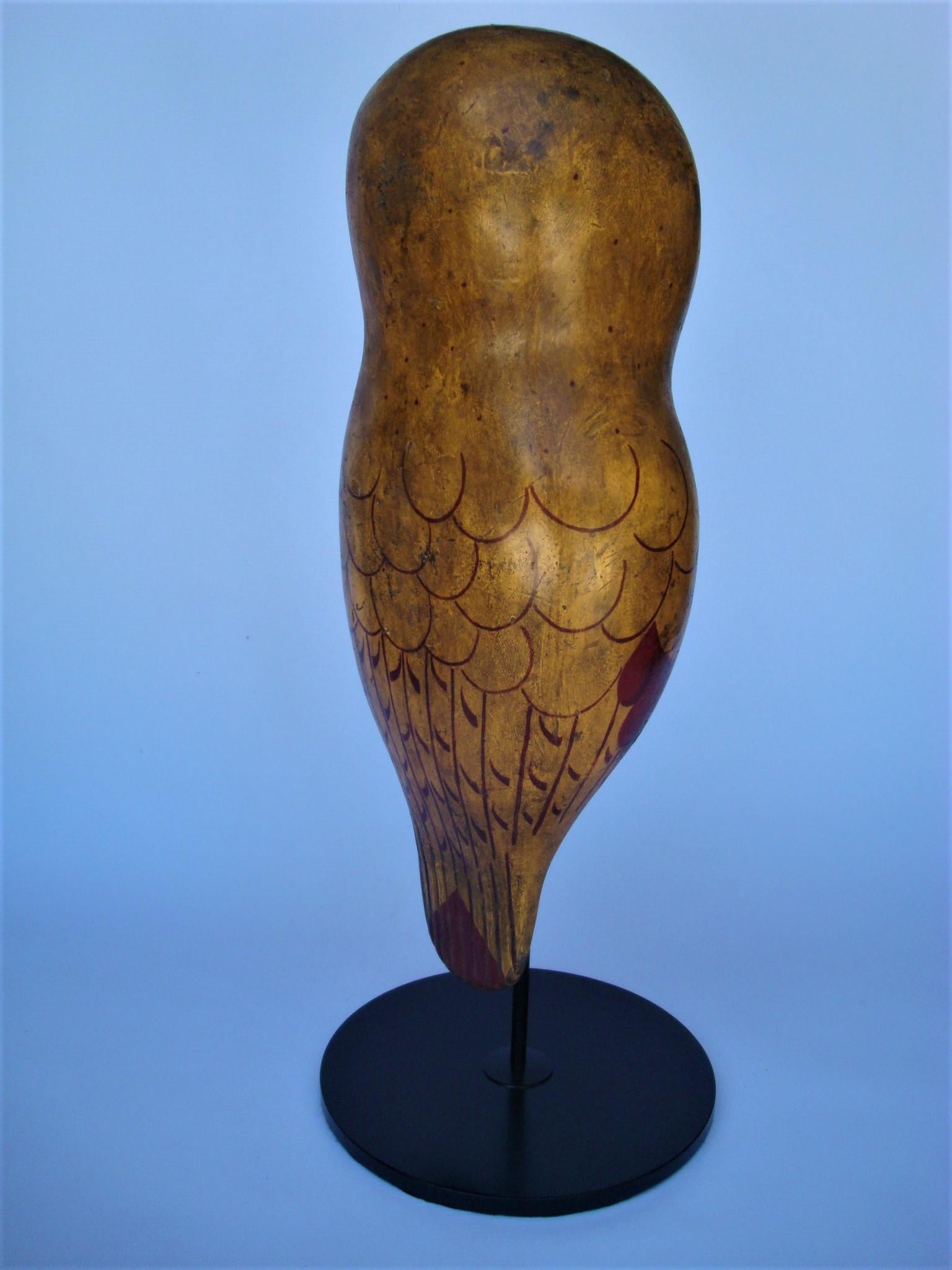 Folk Art Carved and Painted Owl Decoy, USA, 1900's For Sale 4