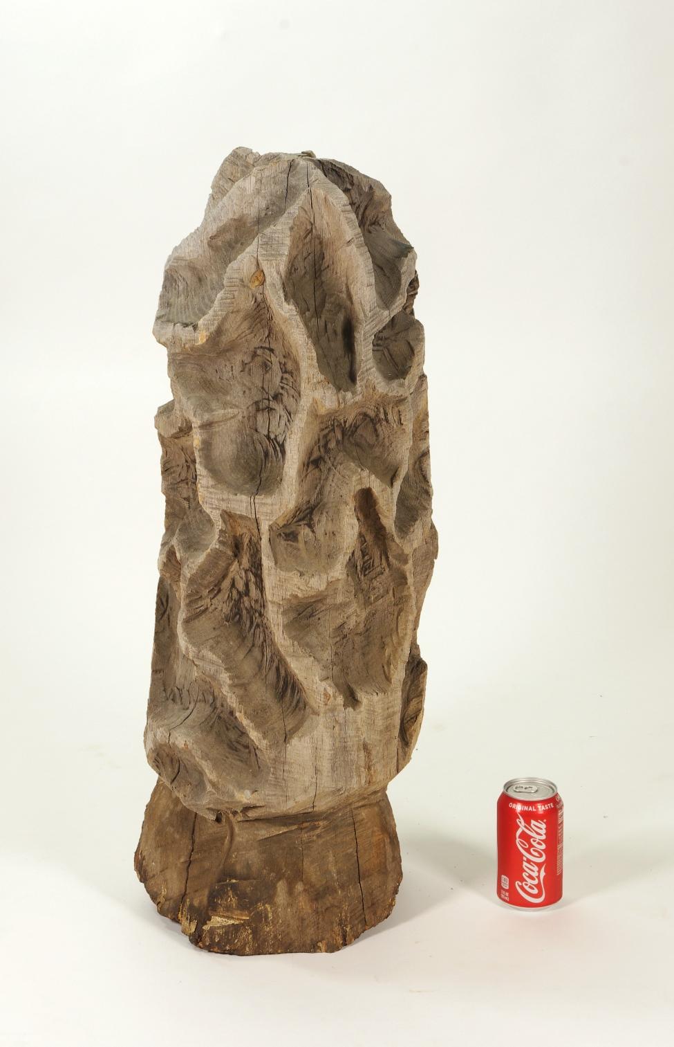 Folk Art Carved Morel Mushroom Sculpture, Mid-20th Century In Good Condition In St. Louis, MO