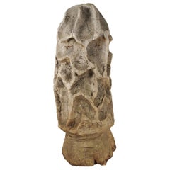 Folk Art Carved Morel Mushroom Sculpture, Mid-20th Century