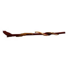 Canna da passeggio Art Carved intagliata, con serpenti e pesci