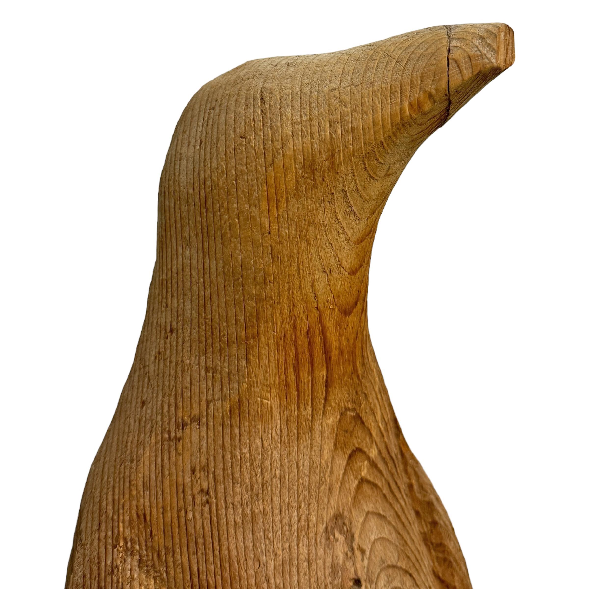 Folk Art Carved Wood Penguin Wearing Nike Shoes 2