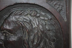 Folk Art Carving of a Indian Chief Plaque
