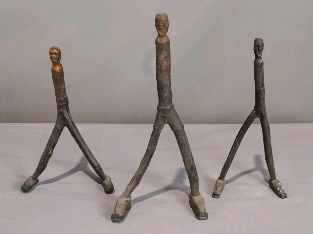 Folk Art Figurative Carvings In Good Condition For Sale In Hudson, NY