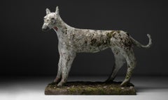 Volkskunst-Zement-Whippet, England, um 1950