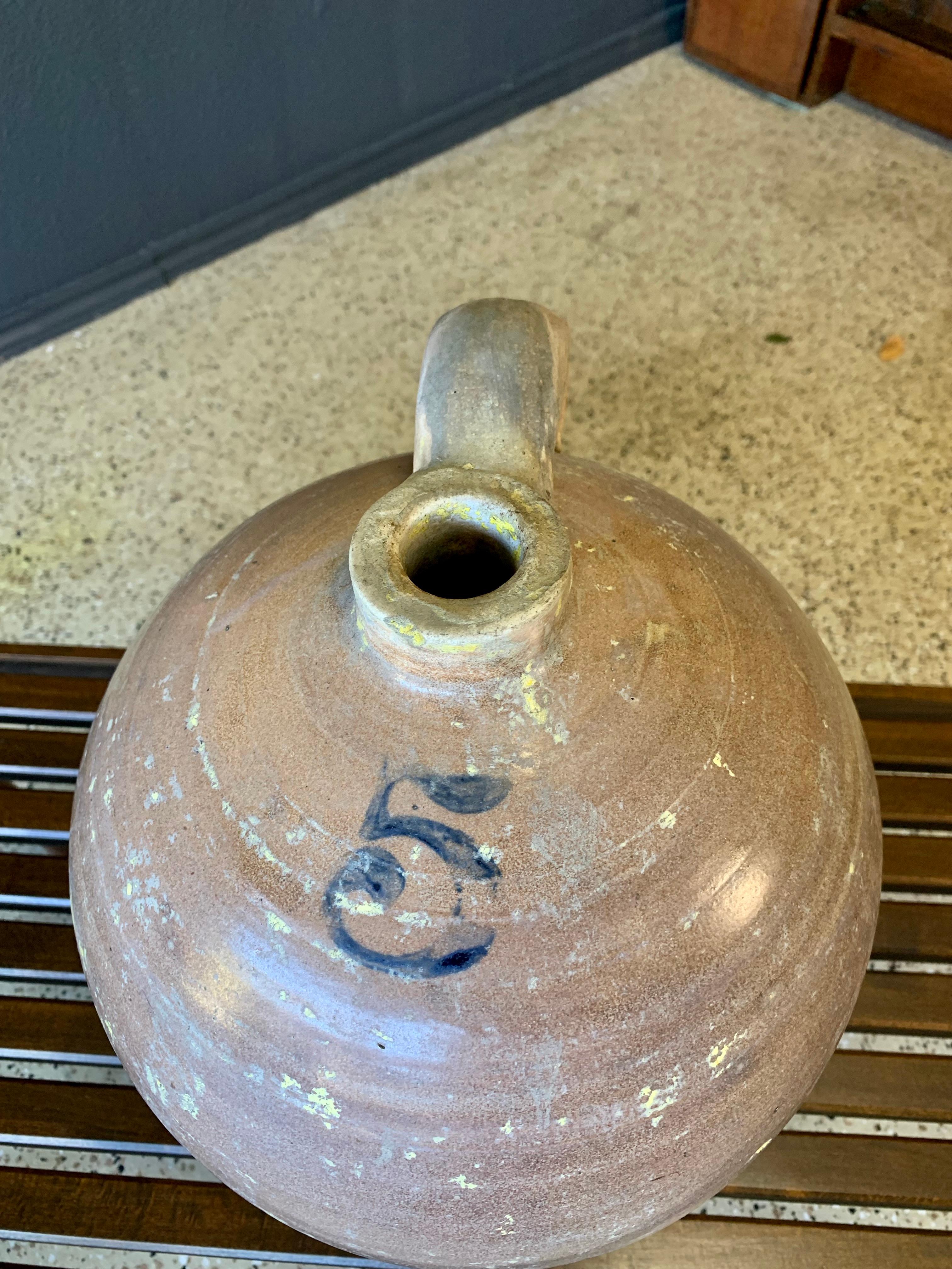 Volkskunst Keramik Steingut Krug (19. Jahrhundert) im Angebot