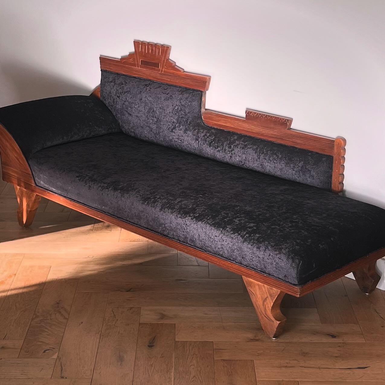 Folk art chaise longue, early 20th century 5