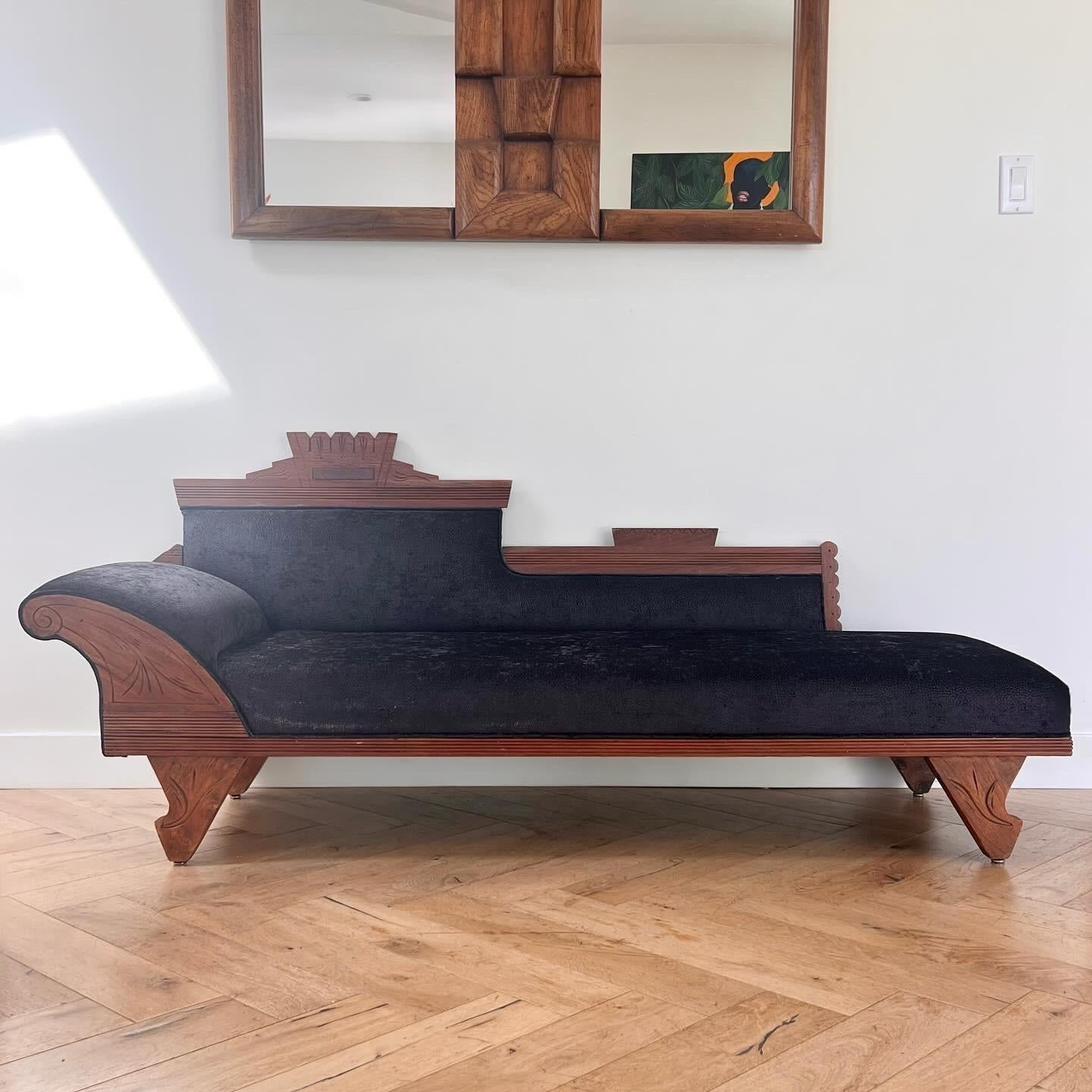 Arts and Crafts Folk art chaise longue, early 20th century