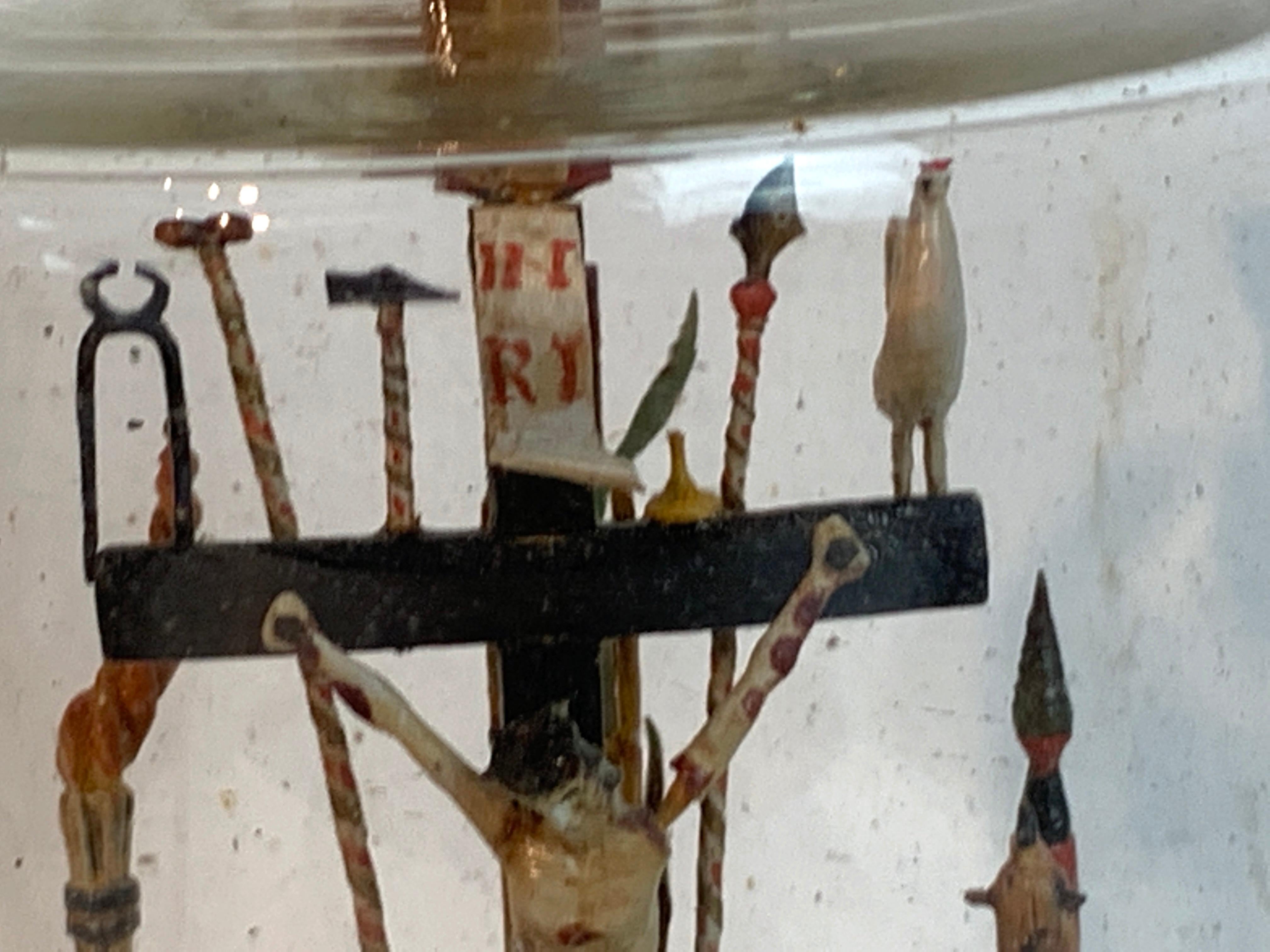 Folk Art Crucifixion Scene in a Bottle 2
