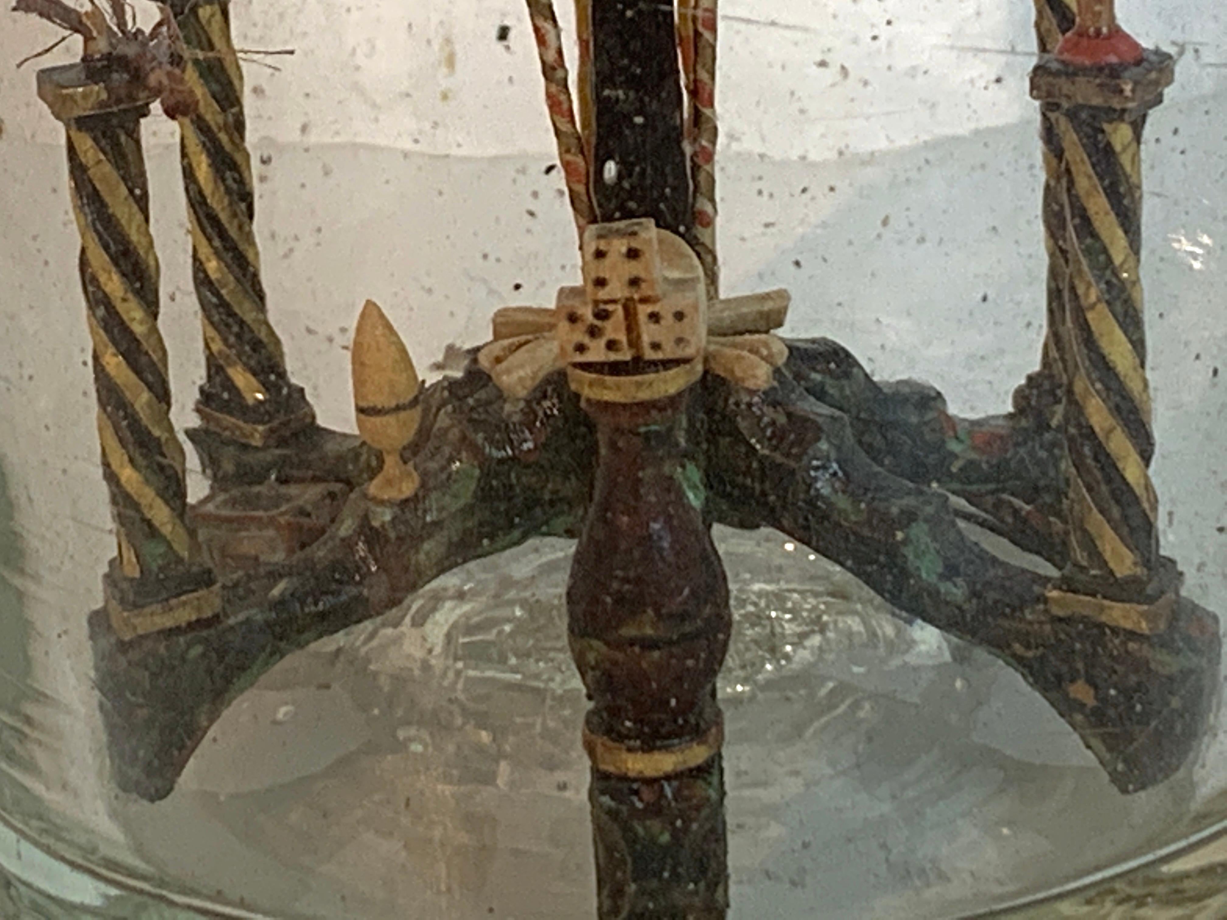 Folk Art Crucifixion Scene in a Bottle 3