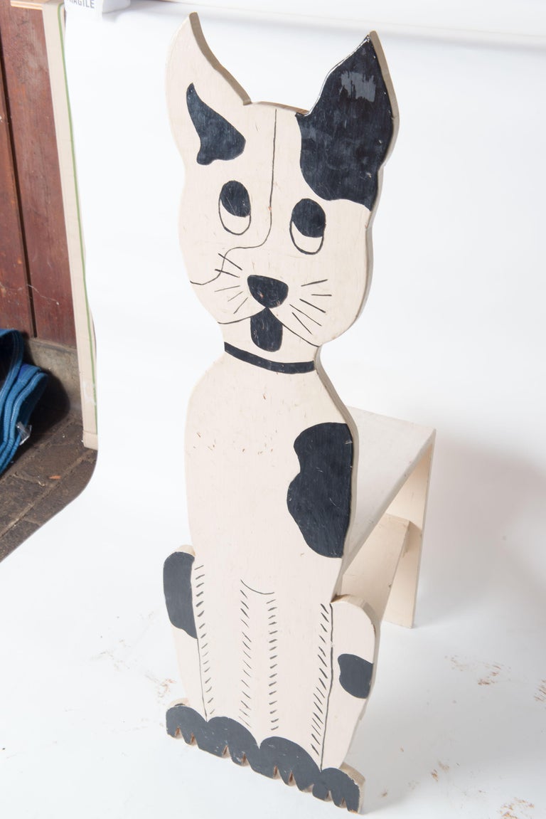 Folk Art Dog Bench or Shelf For Sale 2