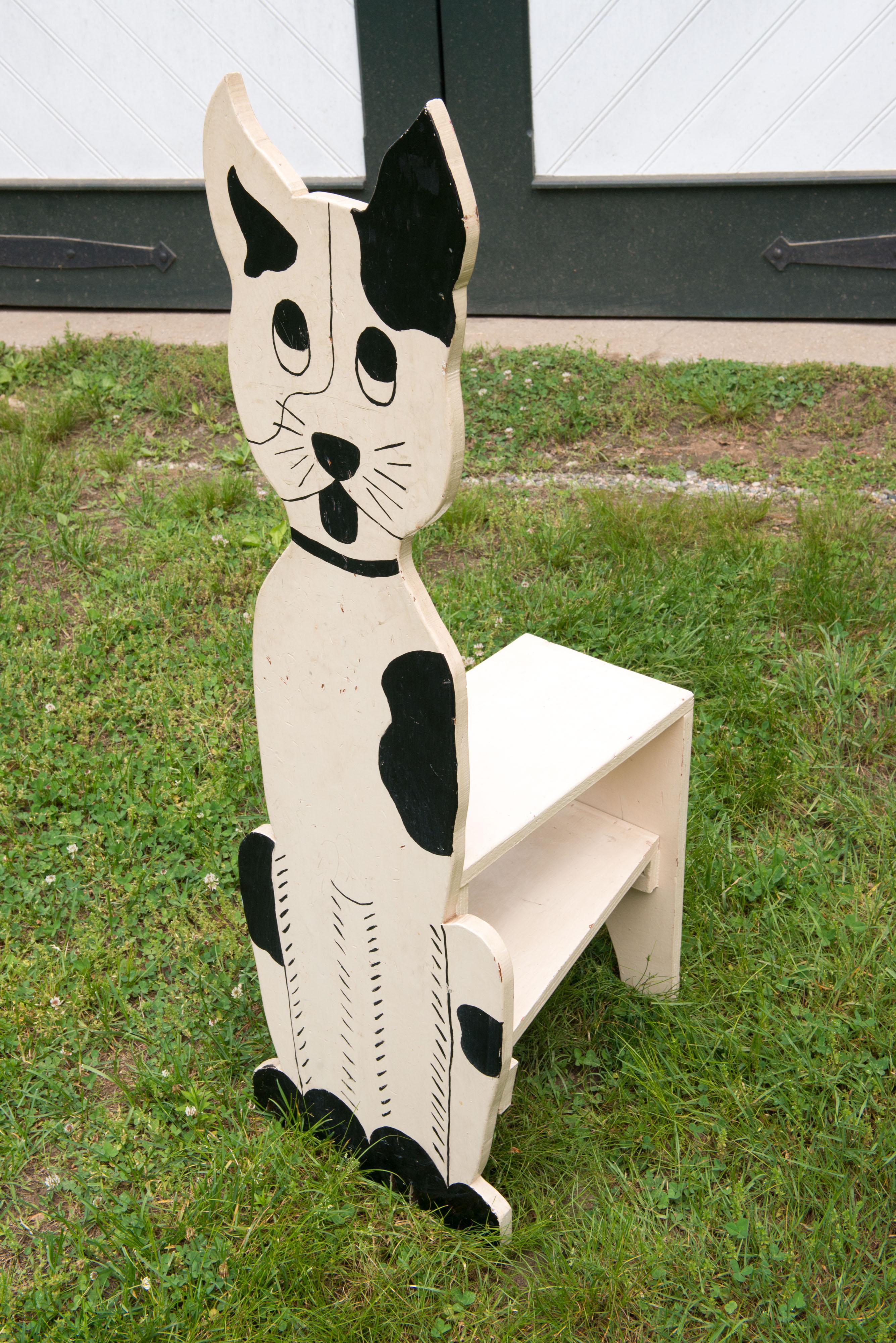 Arts and Crafts Folk Art Dog Bench or Shelf For Sale