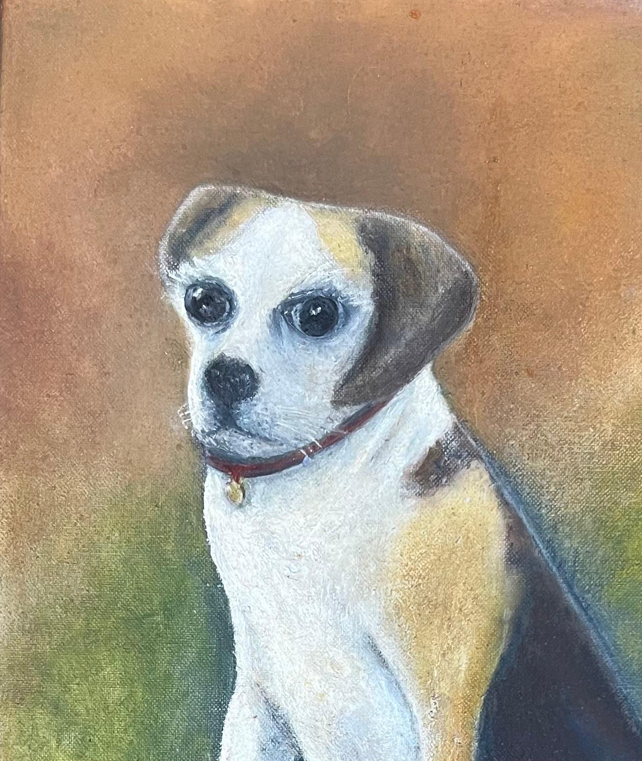 Folk Art Dog Painting of 