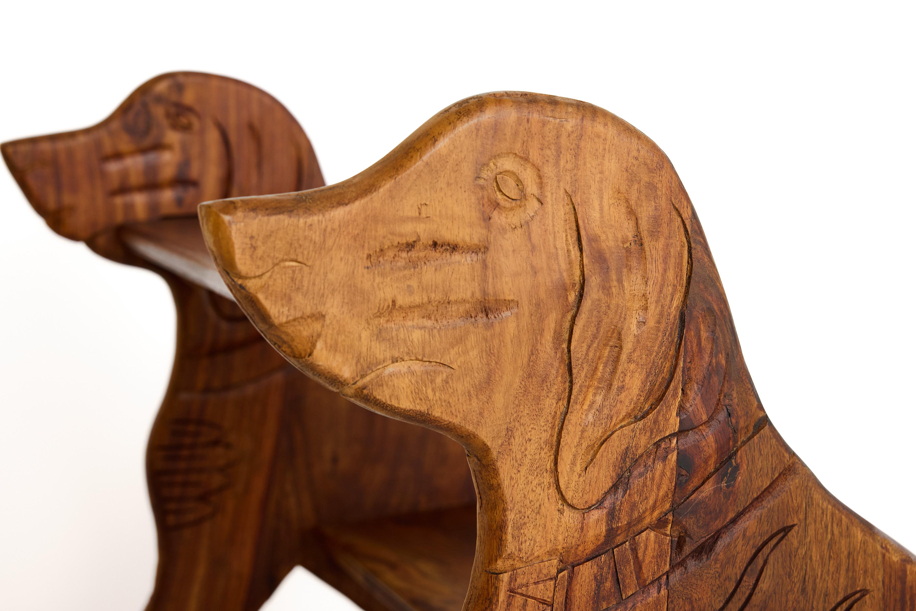 Folk Art Dog Profile Step Stool 5