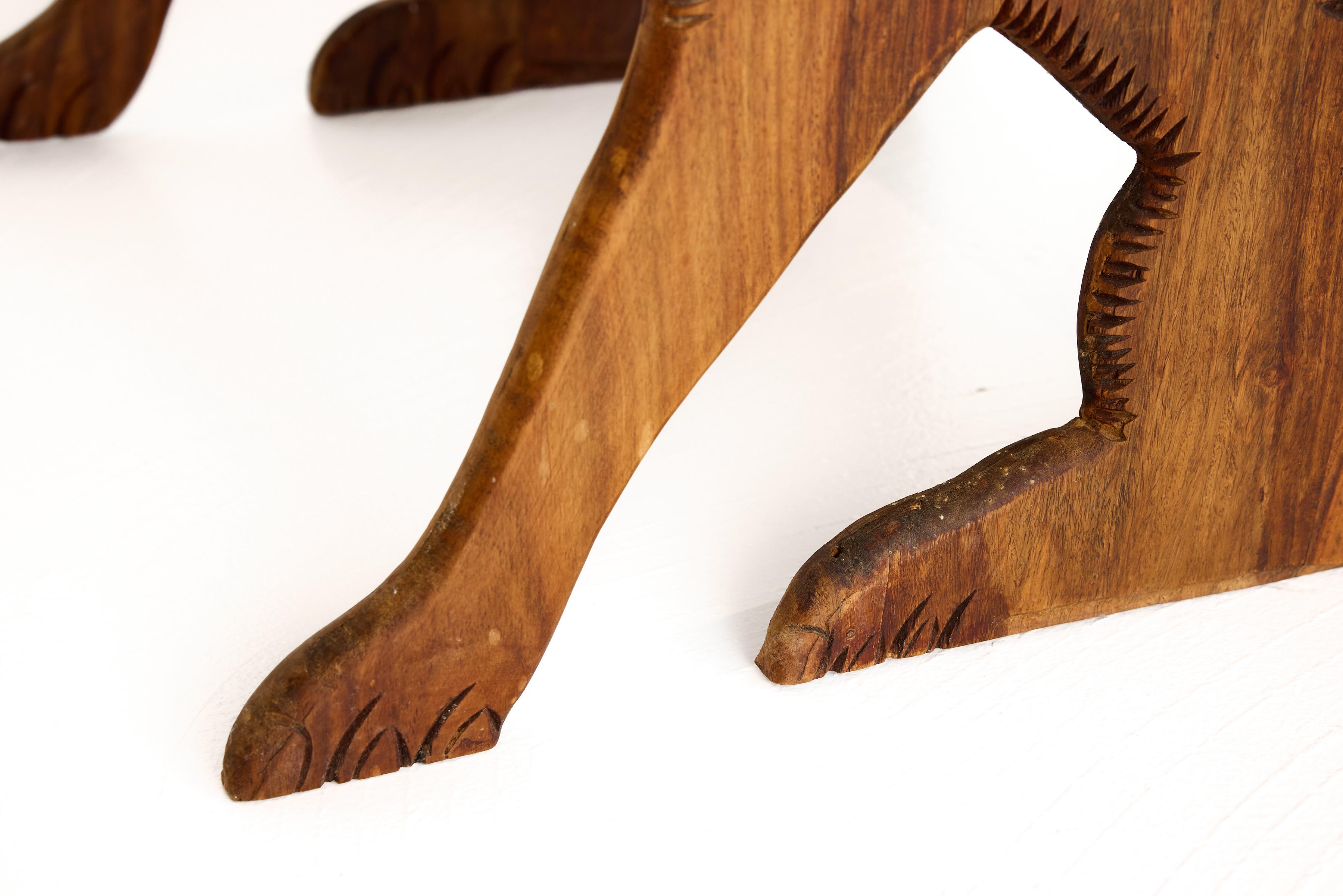 Folk Art Dog Profile Step Stool 6