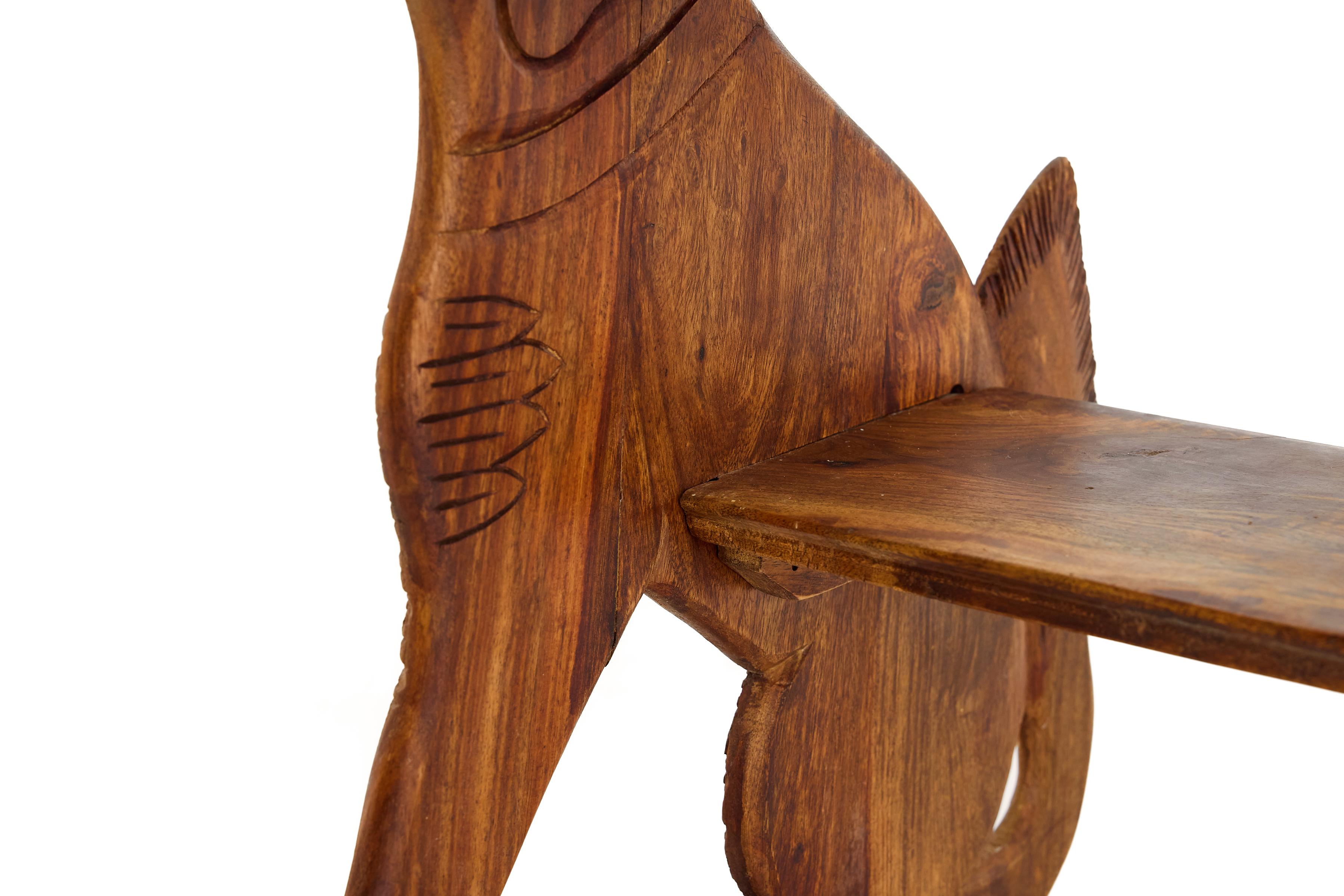 Folk Art Dog Profile Step Stool 8