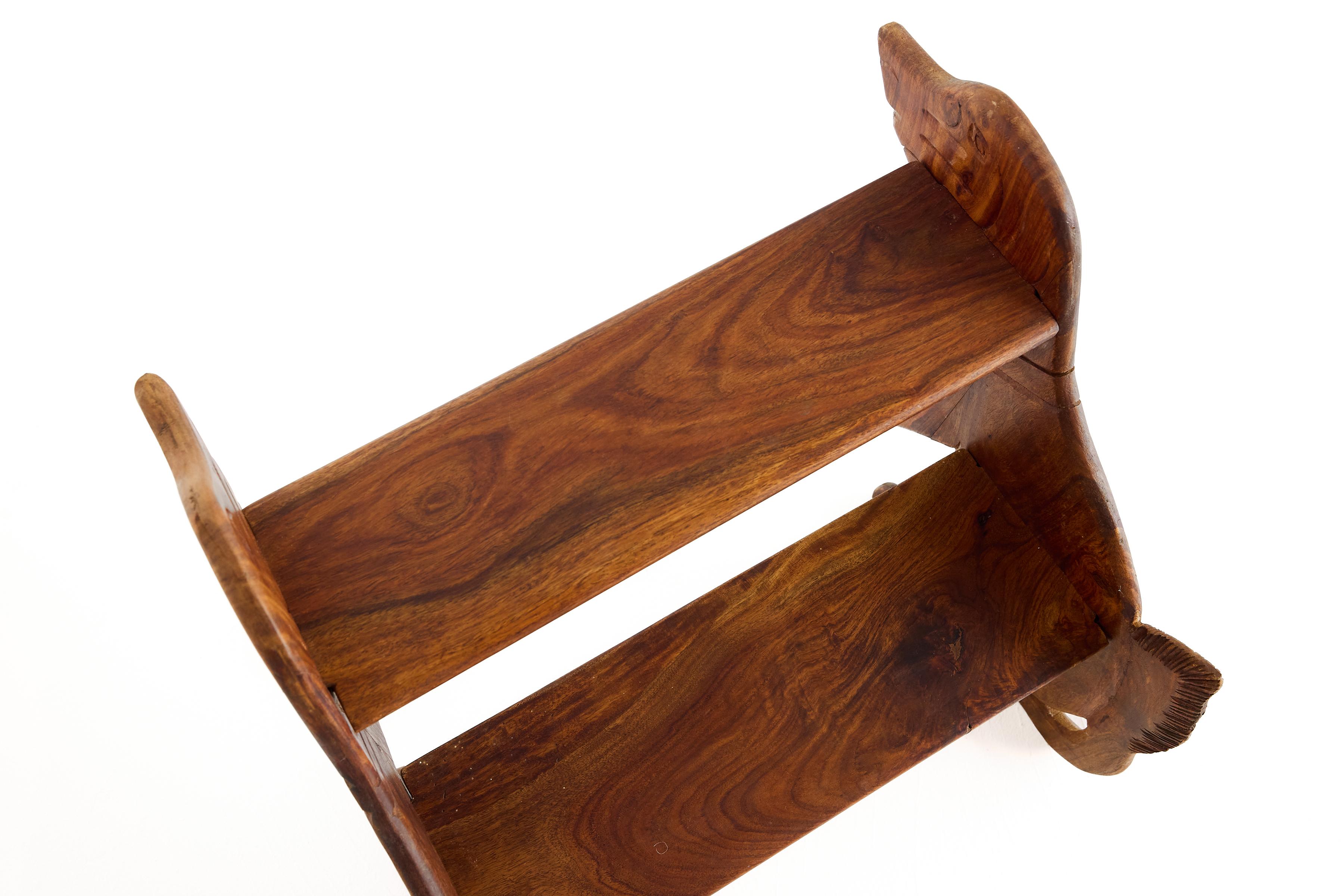 Folk Art Dog Profile Step Stool 11
