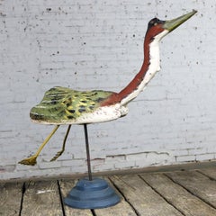 Folk Art Driftwood Sculpture of Large Waterfowl by Kilbride of Vermont Folk Art