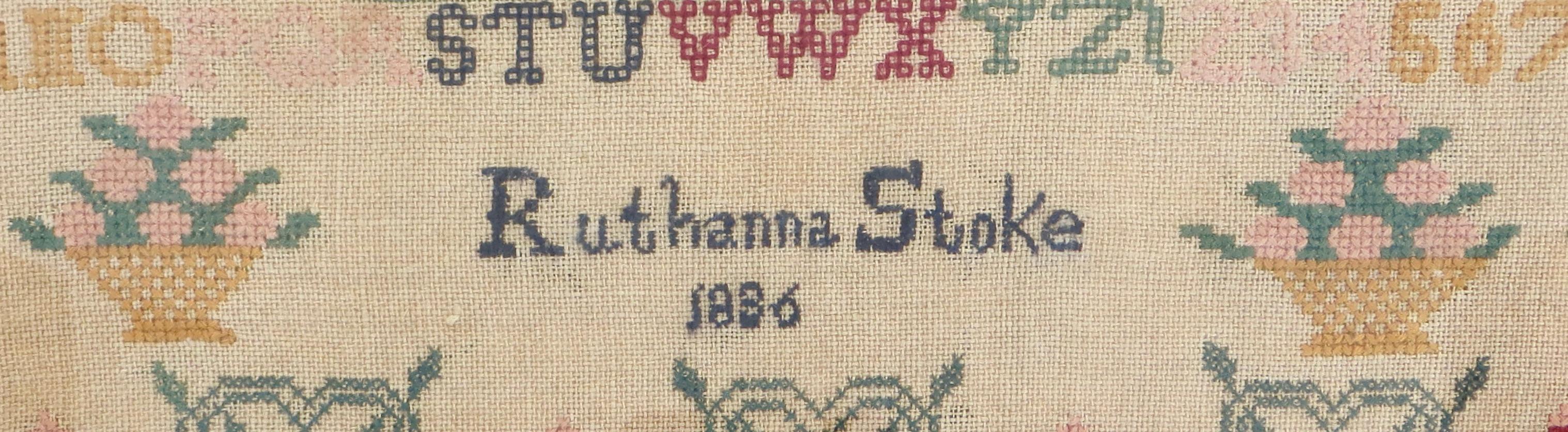 Folk Art Early 19thC American Sampler Wrought By 