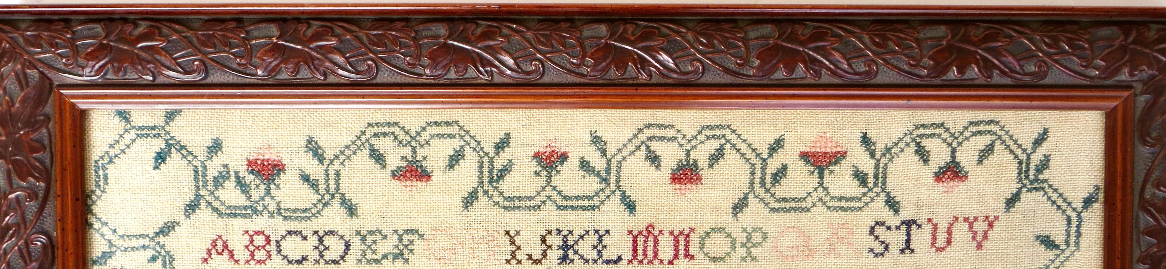 Folk Art Early 19thC American Sampler Wrought By 