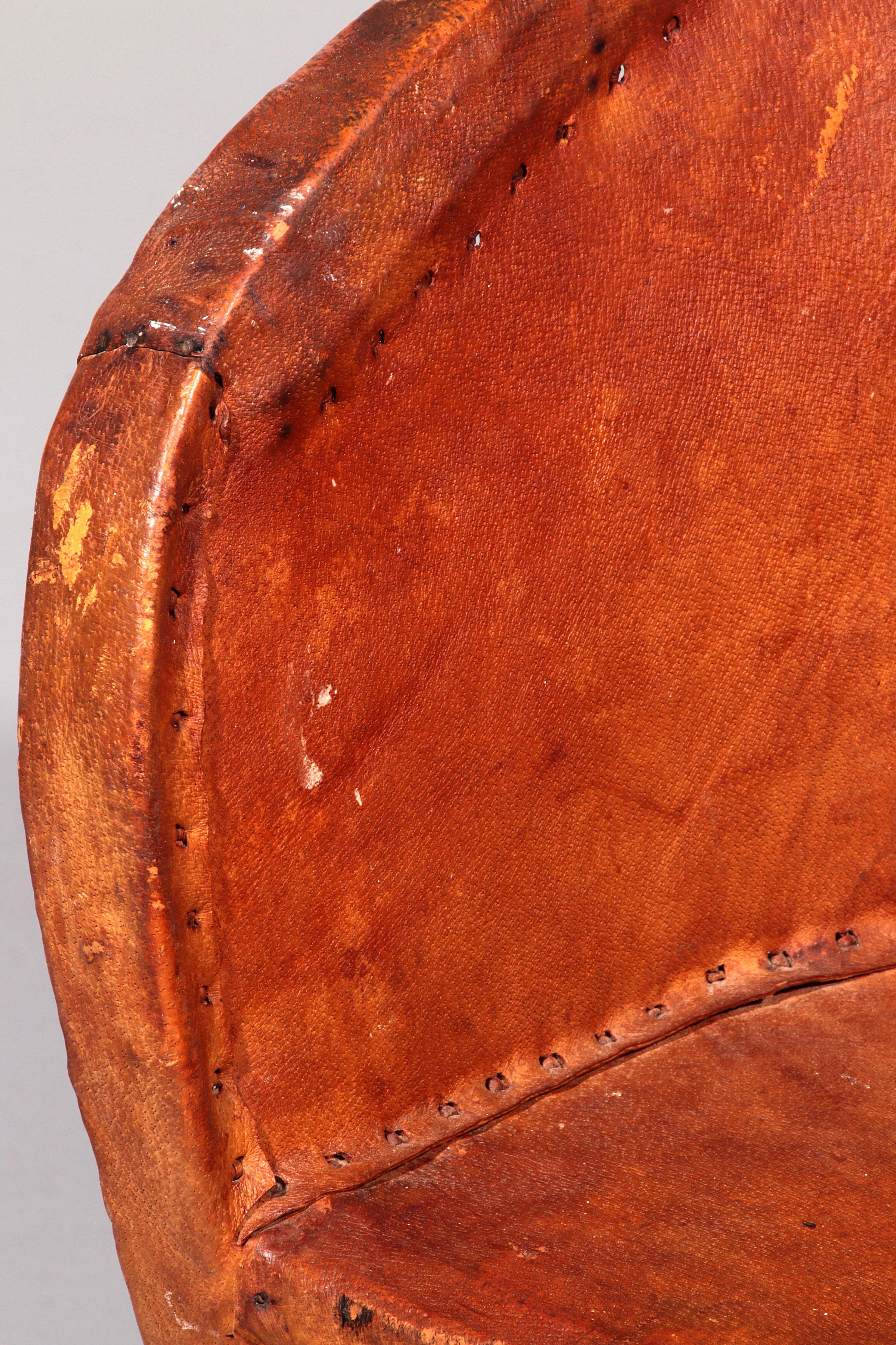 Folk Art Equipale Ostrich Chair Leather Mexico 1970s For Sale 7