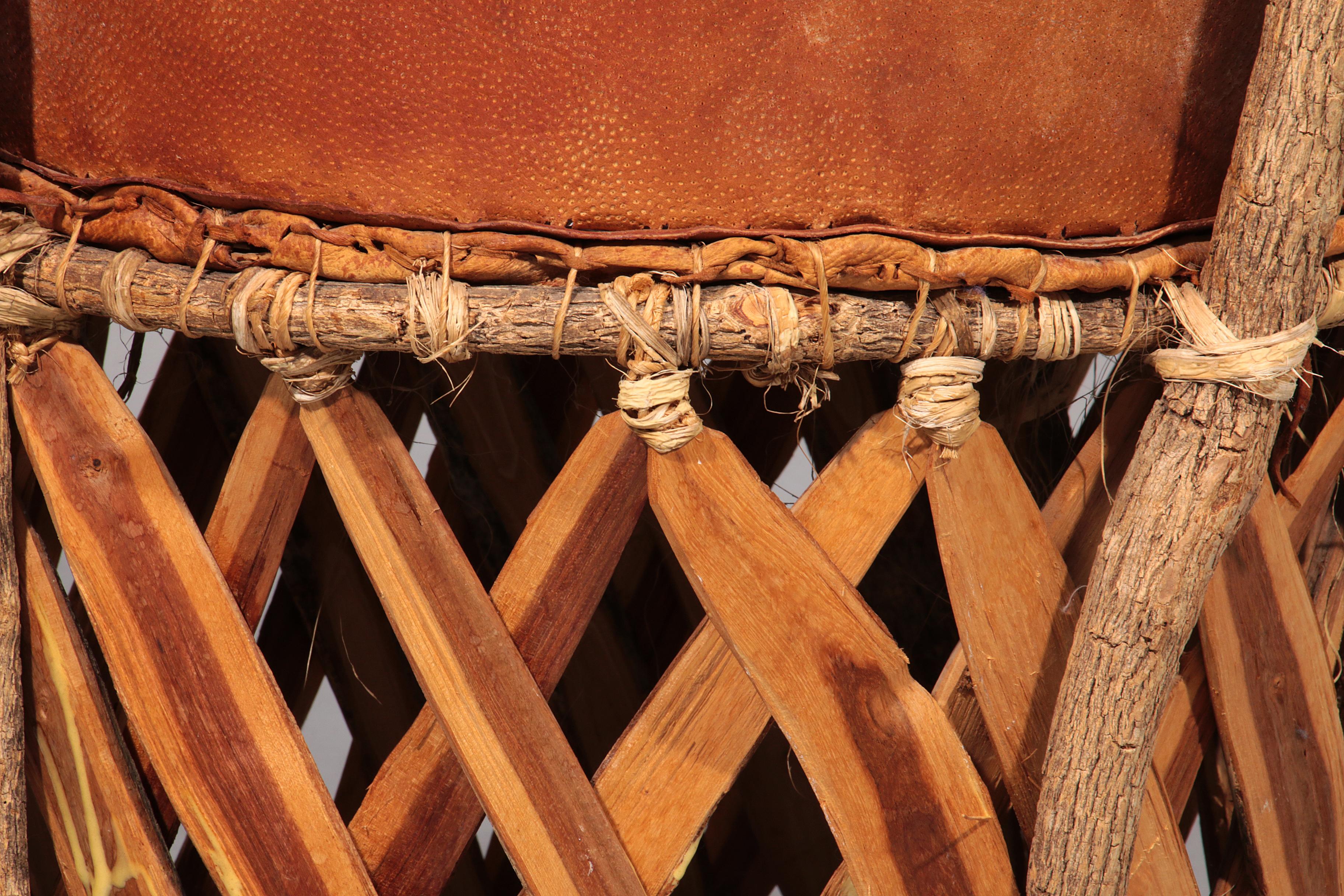 Folk Art Equipale Ostrich Chair Leather Mexico 1970s For Sale 11