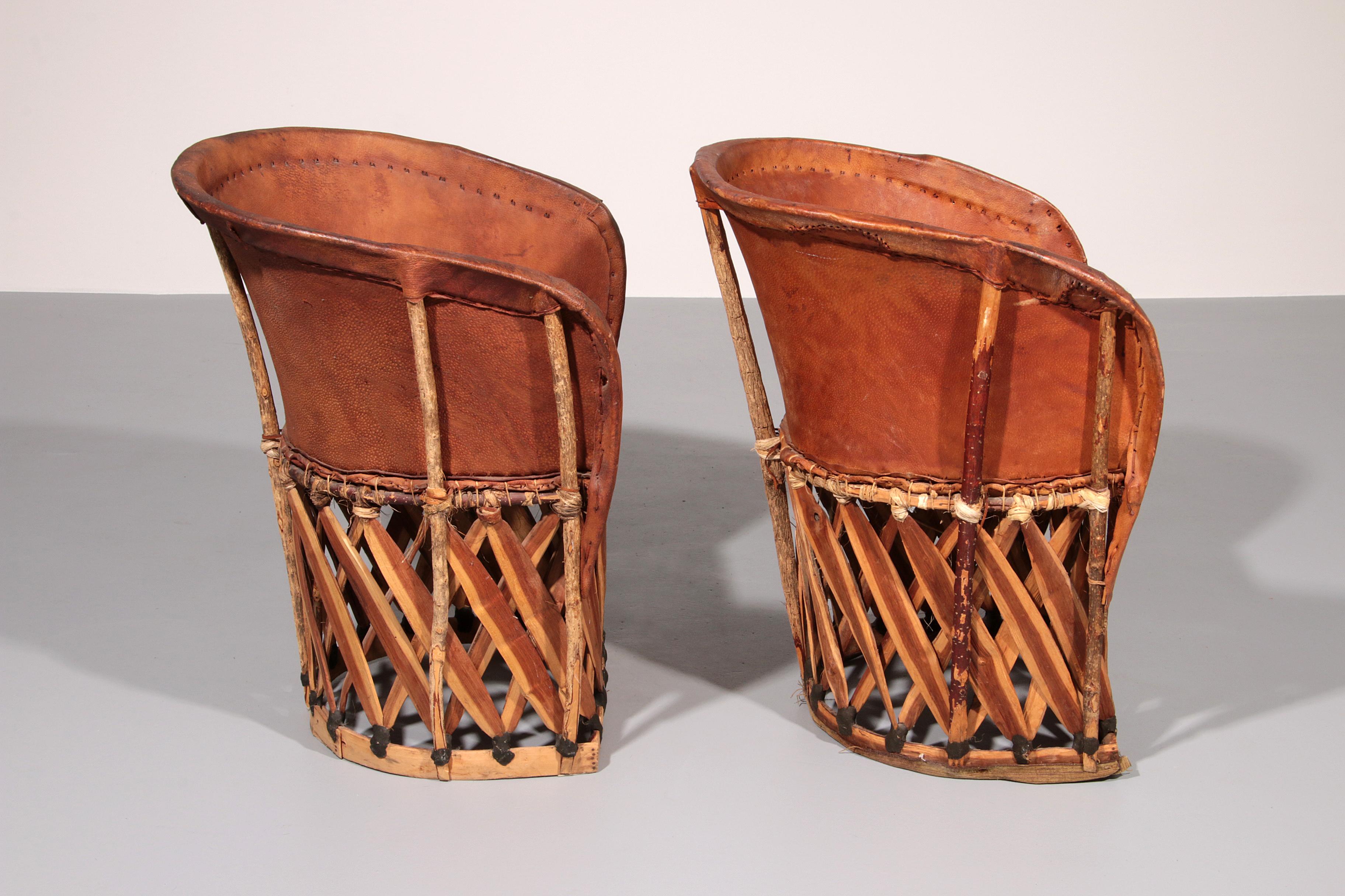 Folk Art Equipale Ostrich Chair Leather Mexico 1970s For Sale 2