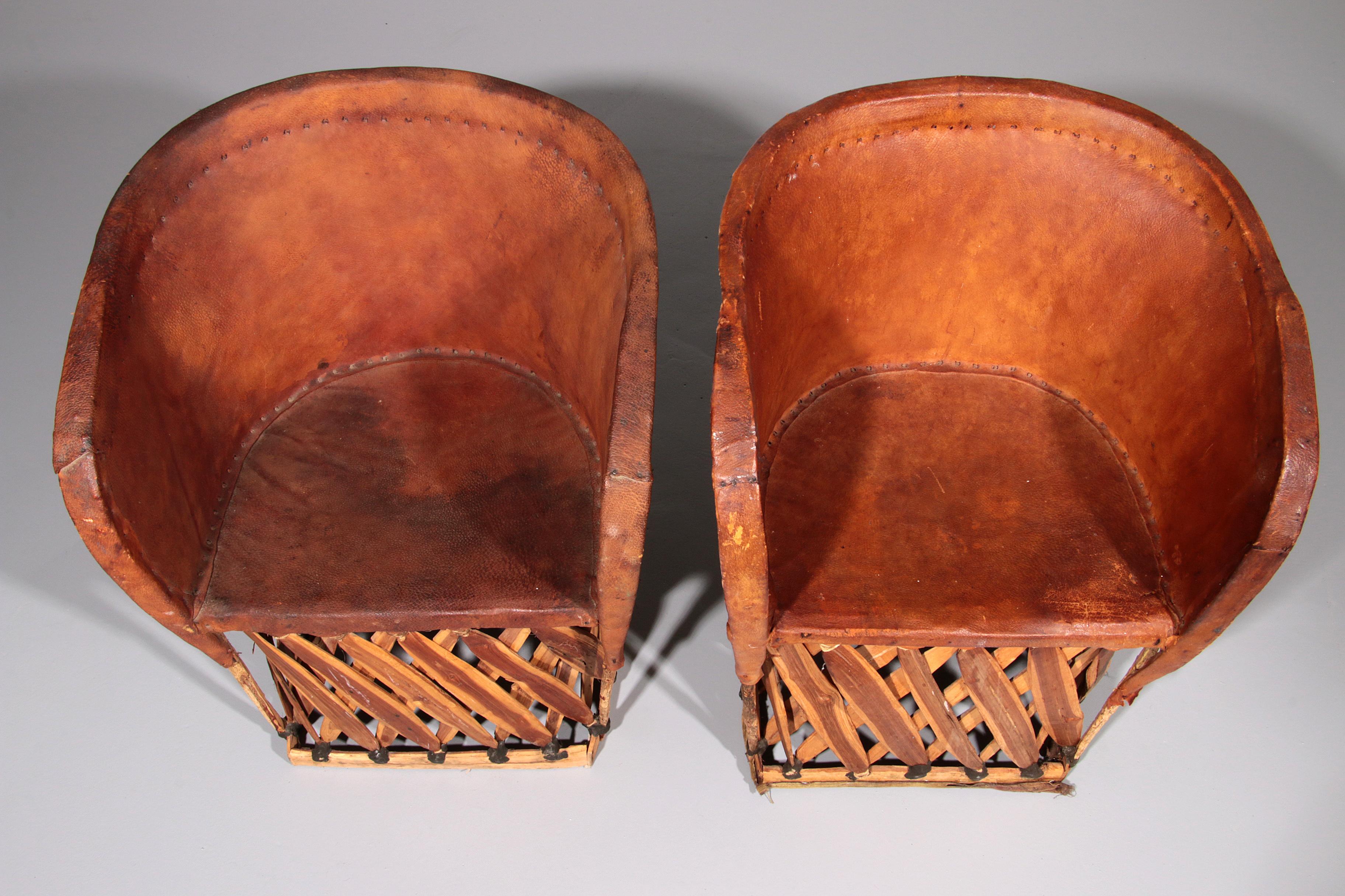 Folk Art Equipale Ostrich Chair Leather Mexico 1970s For Sale 3